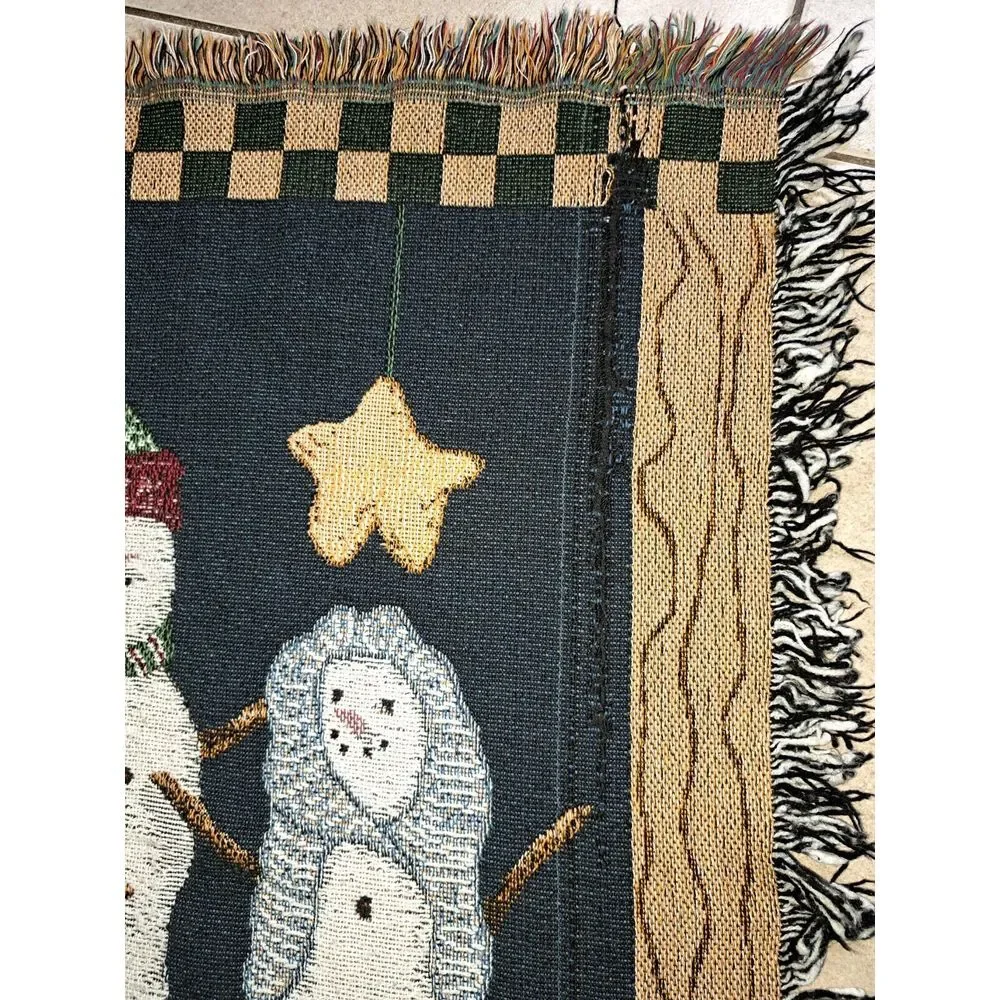 VINTAGE 1996‎ HOWARD DESIGNS SEASONS GREETINGS TAPESTRY WALL HANGING COUNTRY